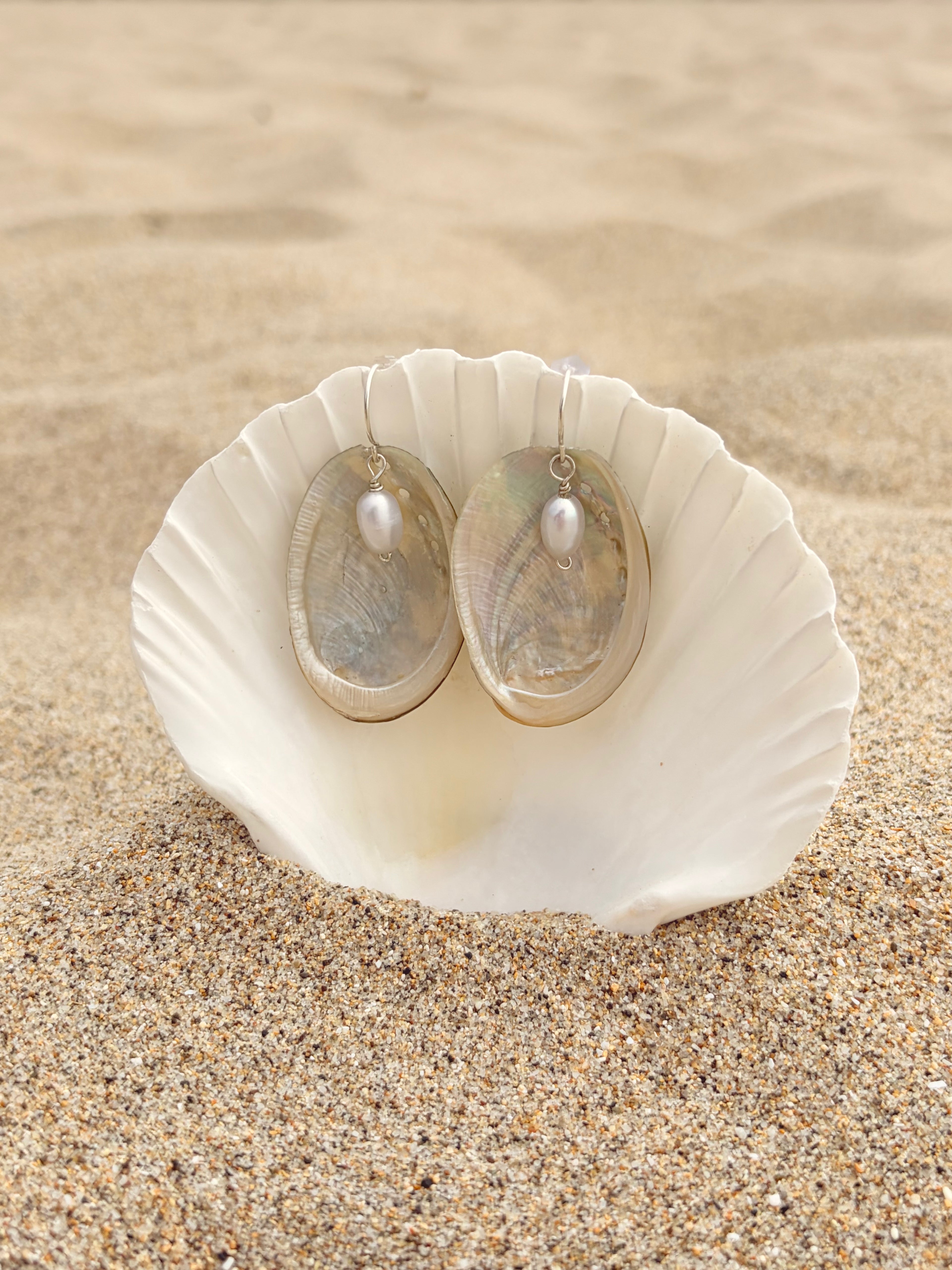 Abalone Pearl Earrings