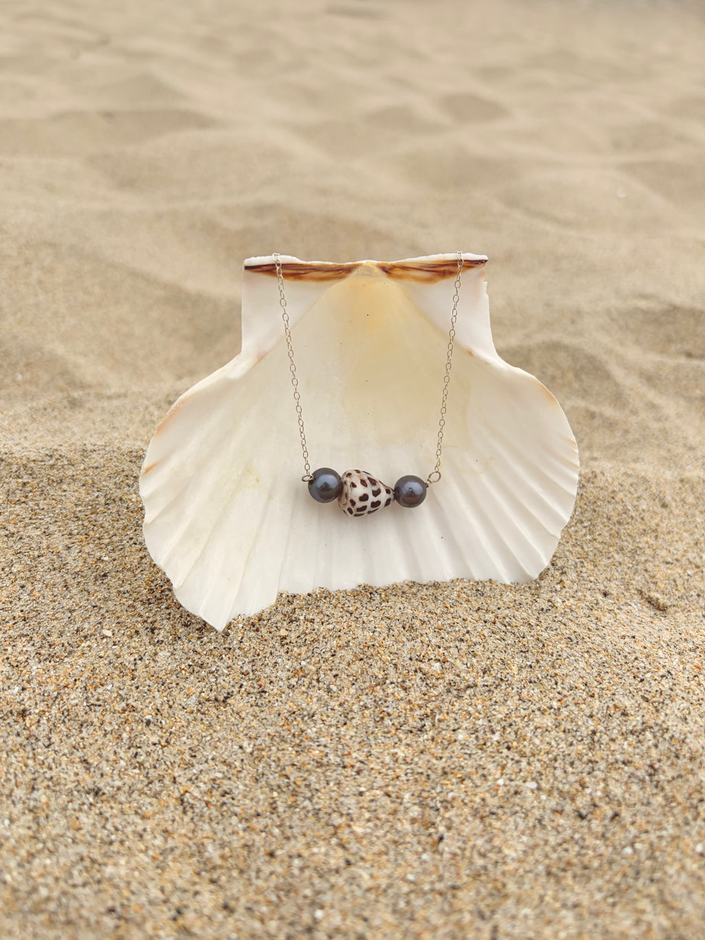 Black Pearl Cone Necklace
