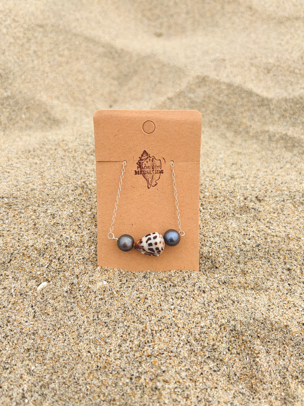 Black Pearl Cone Necklace