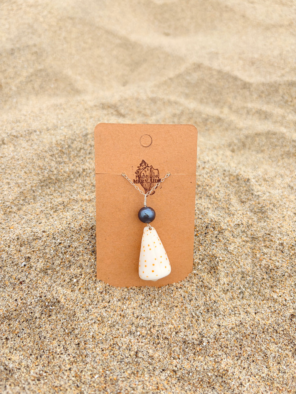 Cone + Black Pearl Necklace