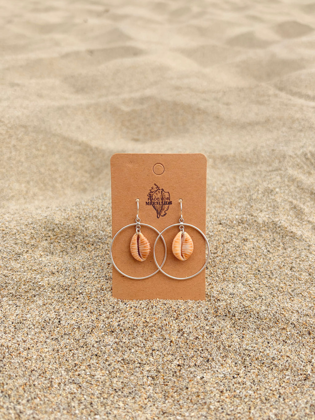 Cowrie Hoop Earrings