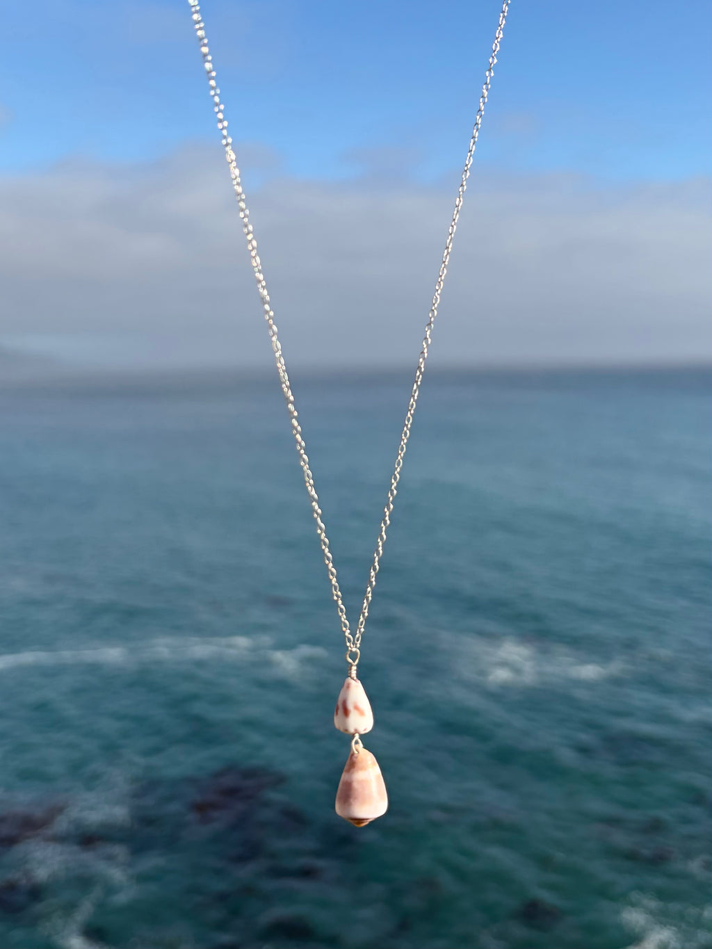 Double Pink Cone Necklace