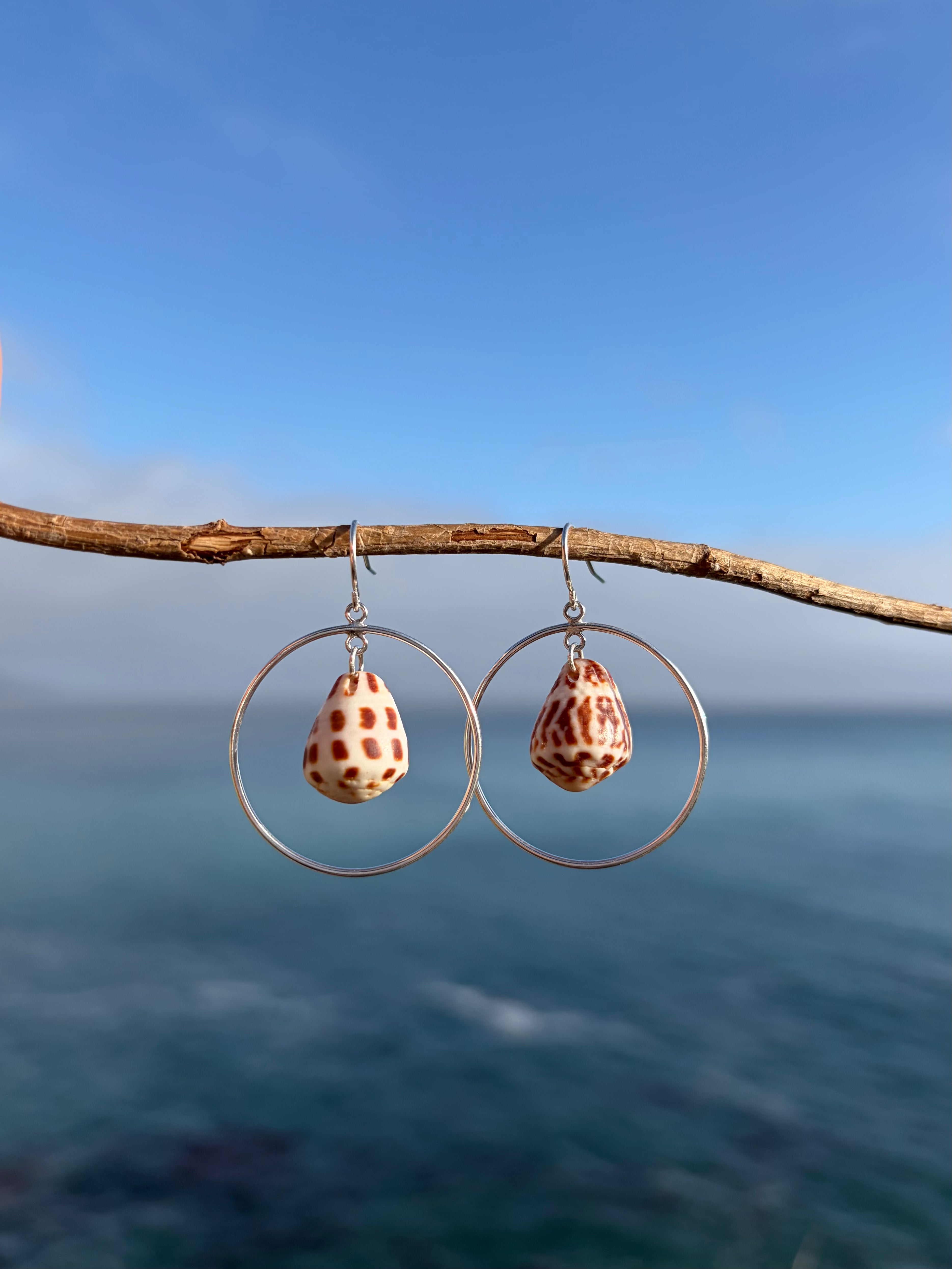 Hebrew Cone Hoop Earrings