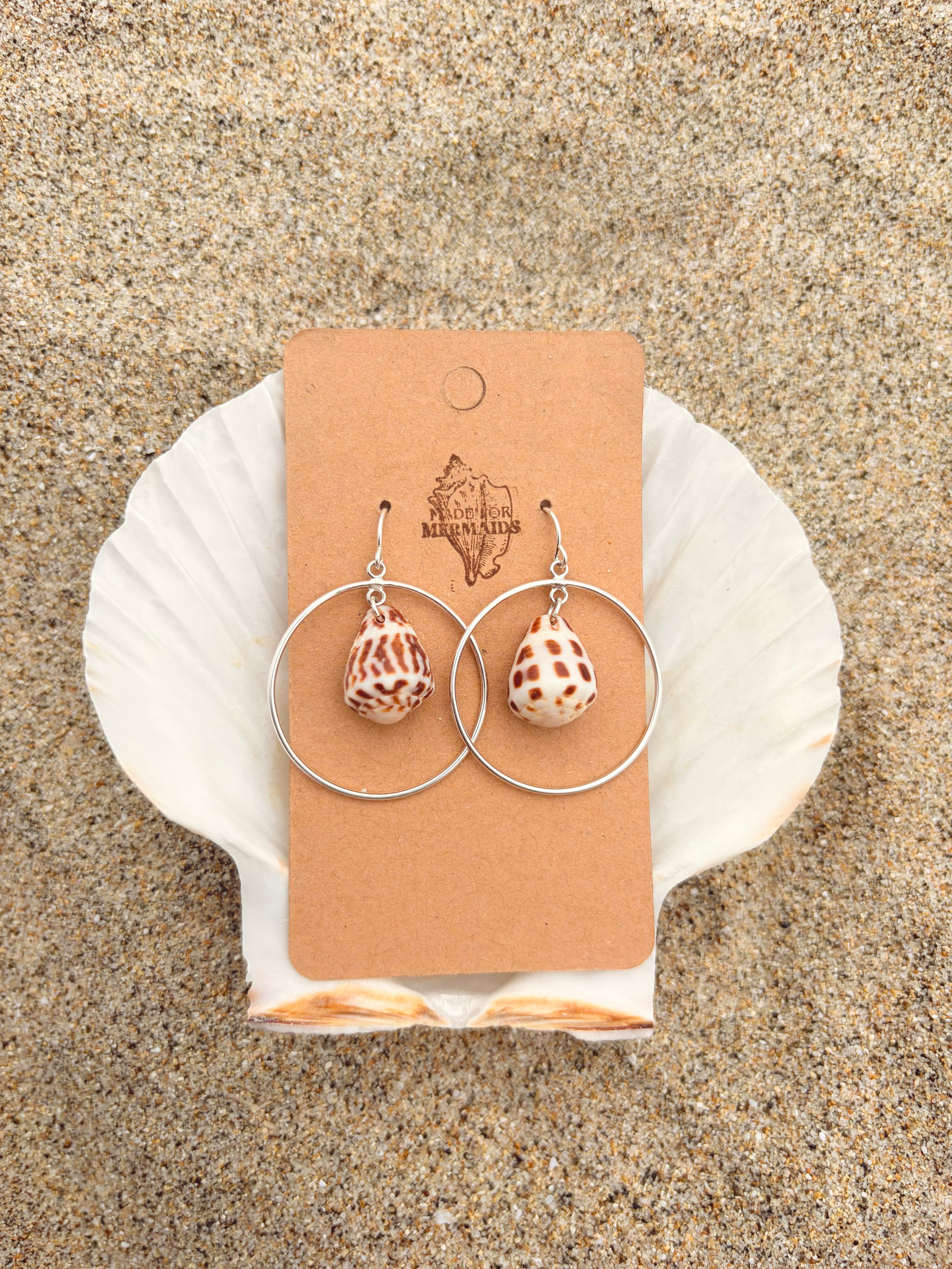 Hebrew Cone Hoop Earrings