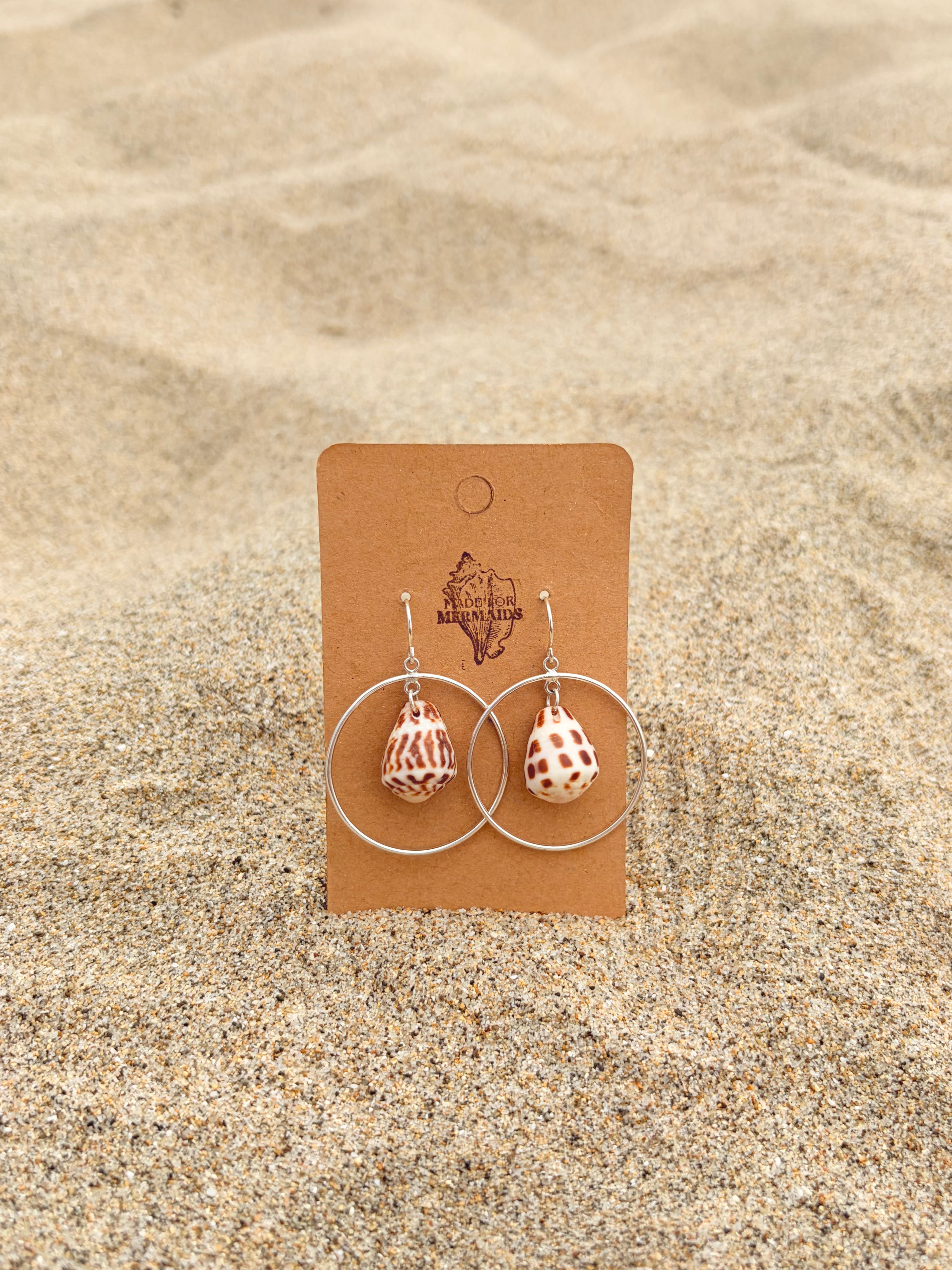Hebrew Cone Hoop Earrings