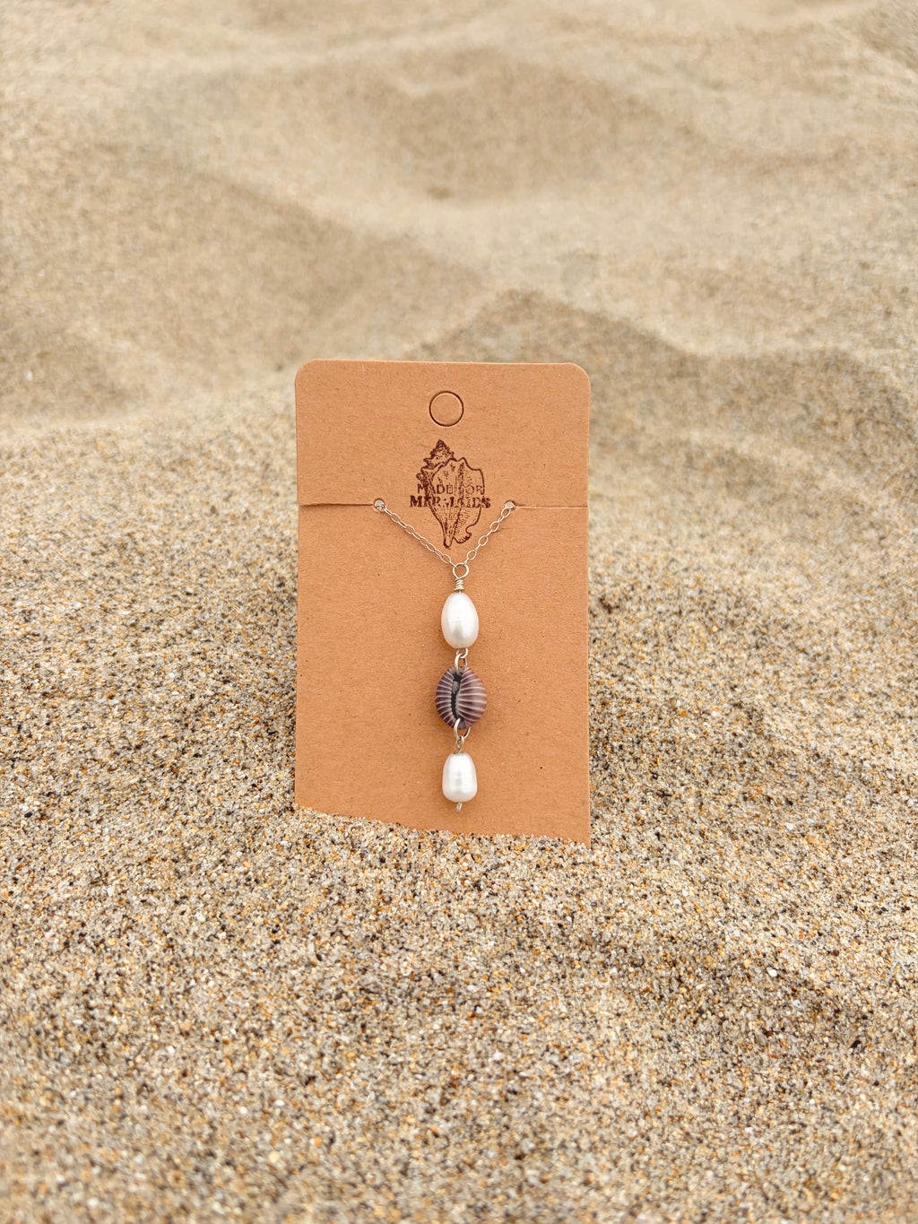 Purple Cowrie Pearl Necklace