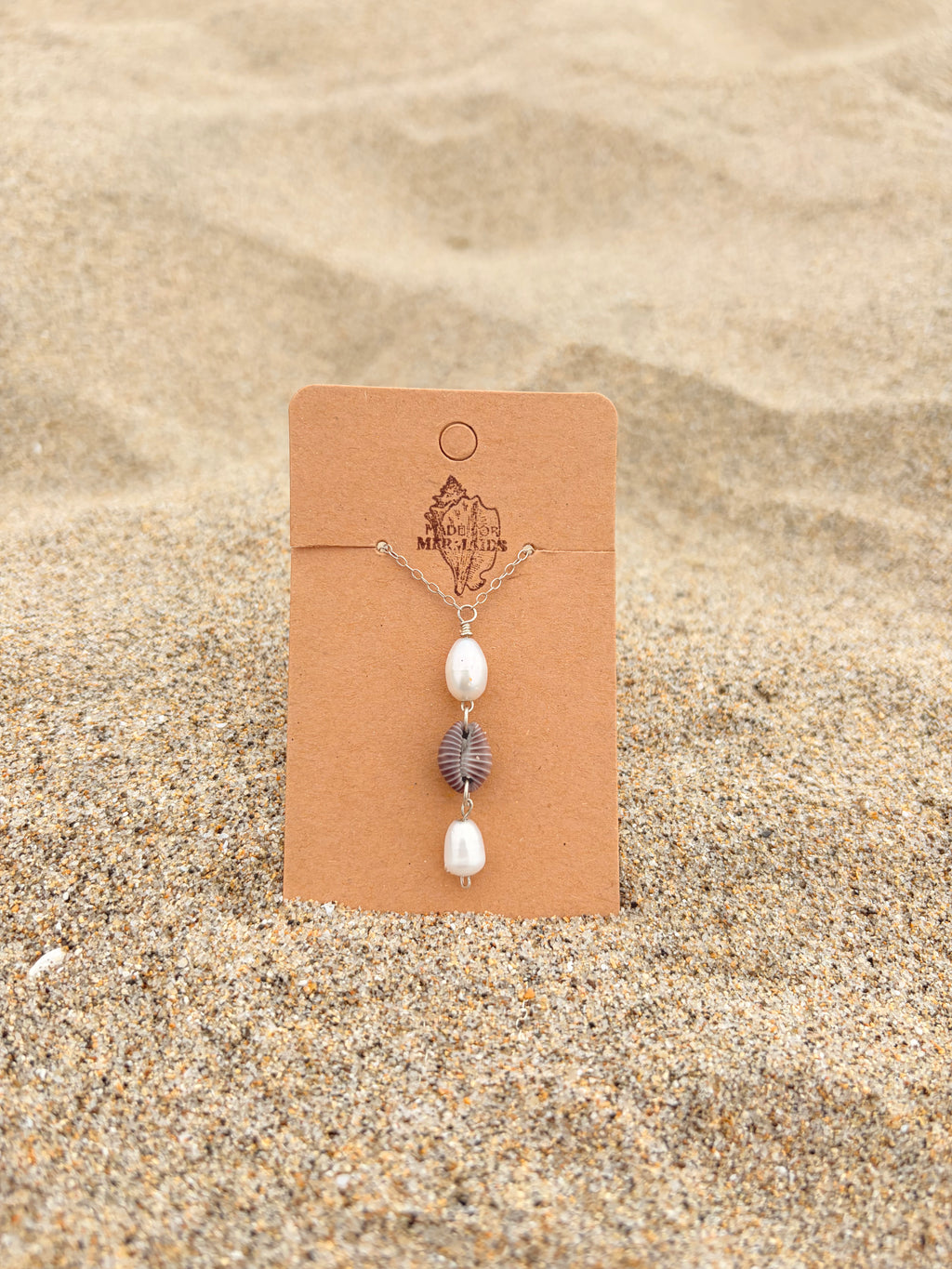 Purple Cowrie Pearl Necklace
